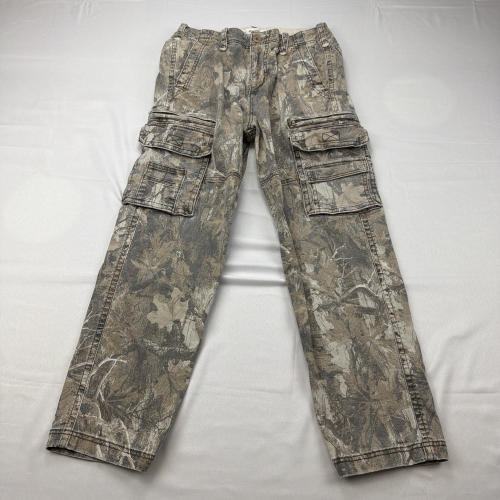 Hollister Men's Loose Heavyweight Carpenter Camo Cargo Pants 29x30 (29x27)